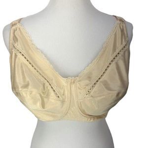 Naturalwear 44DD Beige Lace Trim Mastectomy‎ Bra